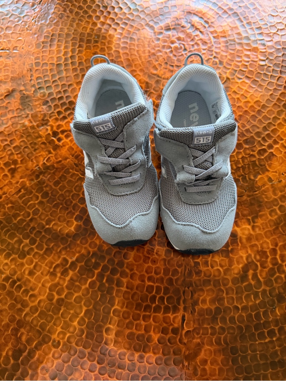 New Balance Kids Grey Mesh & Suede Sneakers